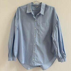 Rails Light Blue Button-Up Blouse